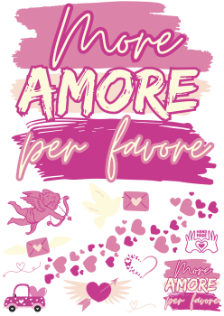 Bügelbild More Amore Per Favore
